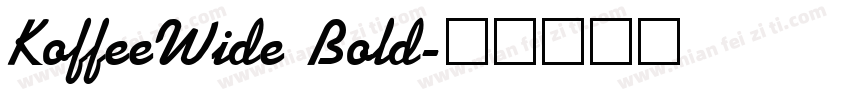 KoffeeWide Bold字体转换